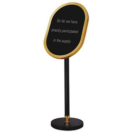 Product Image ΟΒΑΛ ΠΙΝΑΚΑΣ ΑΝΑΚΟΙΝΩΣΕΩΝ  ΣΕ ΧΡΥΣΟ