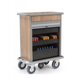 Product Image ΤΡΟΛΕΙ ΤΡΟΦΟΔΟΣΙΑΣ mini bar ΜΕ 3 ΣΥΡΤΑΡΙΑ ΚΑΙ ΡΟΛΟ ΜΕ ΚΛΕΙΔΑΡΙΑ  RM1460S